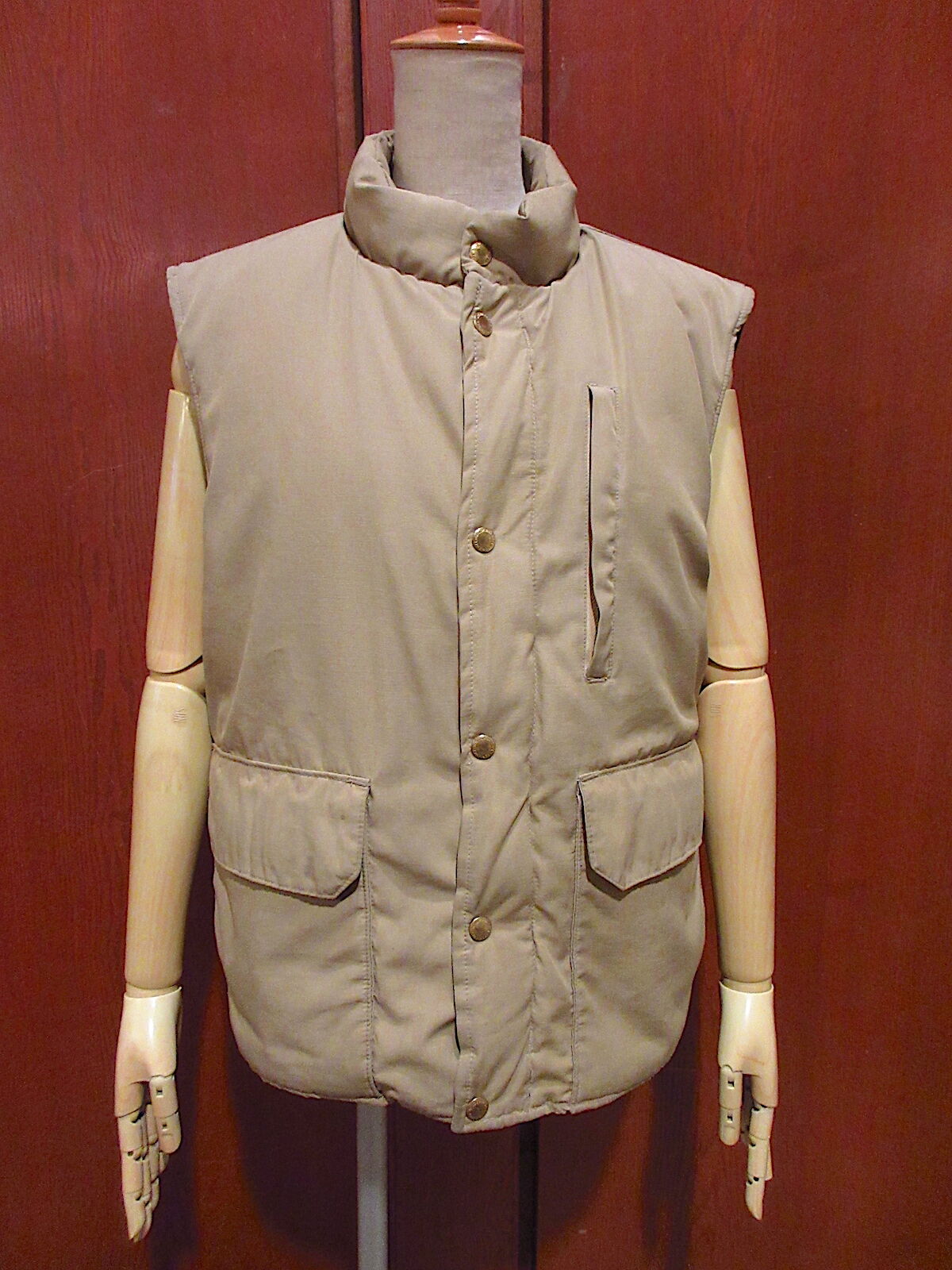 ビンテージ80's○WILDERNESS EXPERIENCE中綿ベストベージュsize M○