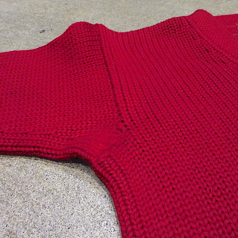 その他ブランド / EM-ROE/レタード/ニット・セーター(厚手)/40/ウール/RED// ビンテージ40's○ローゲージVネックレタードセーターワインレッド