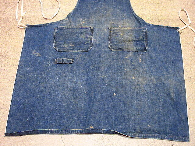 ビンテージ40's50's○耳付きデニムワークエプロン○210311s5-apr USA