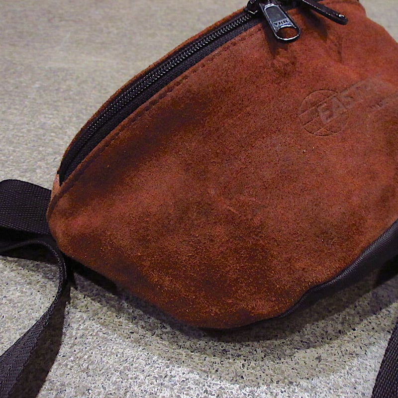 ビンテージ90's○EASTPAKスウェードファニーパック茶○220714r9-bag-wst