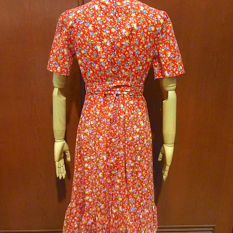 ビンテージ70's○Sears花柄半袖ワンピース○220512r6-w-ssdrs ビンテージ70's○Sears花柄半袖ワンピース○220512r6-w-ssdrs