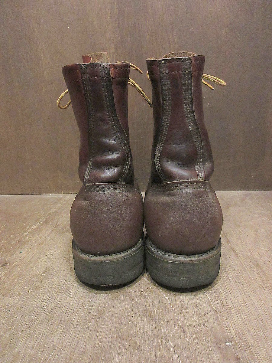 ビンテージ70's80's○RED WINGレザーワークブーツ茶○250603j8-m-bt-