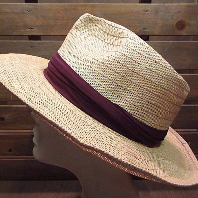 麦わら　過去 ビンテージ30's40's○J.C.PENNEY COストローハット7 1/8○200607n