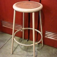 ビンテージ~60's●インダストリアルメタルスツール●200805f2-chr イス椅子家具雑貨インテリア