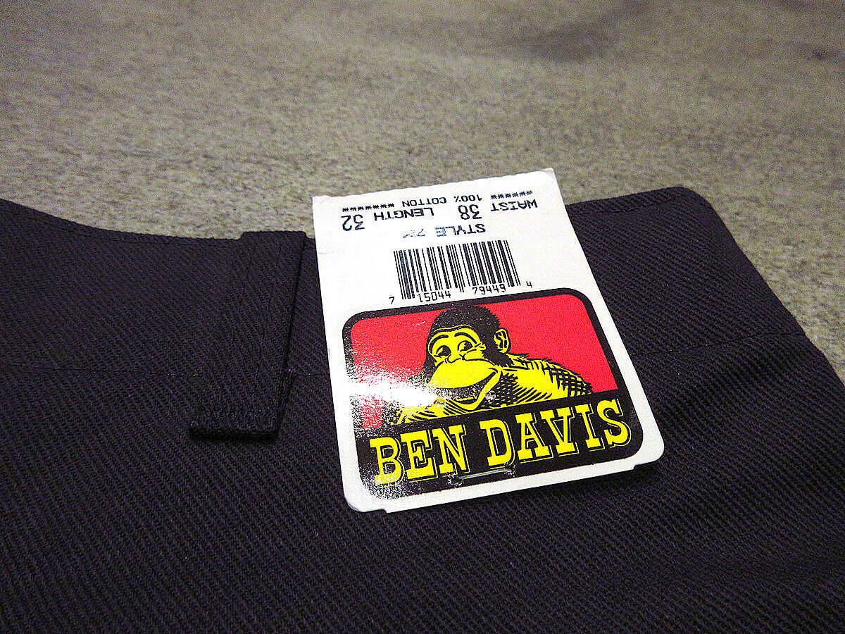ビンテージ90's○DEADSTOCK BEN DAVISコットンワークパンツ黒 ビンテージ90's○DEADSTOCK BEN DAVISコットンワークパンツ黒