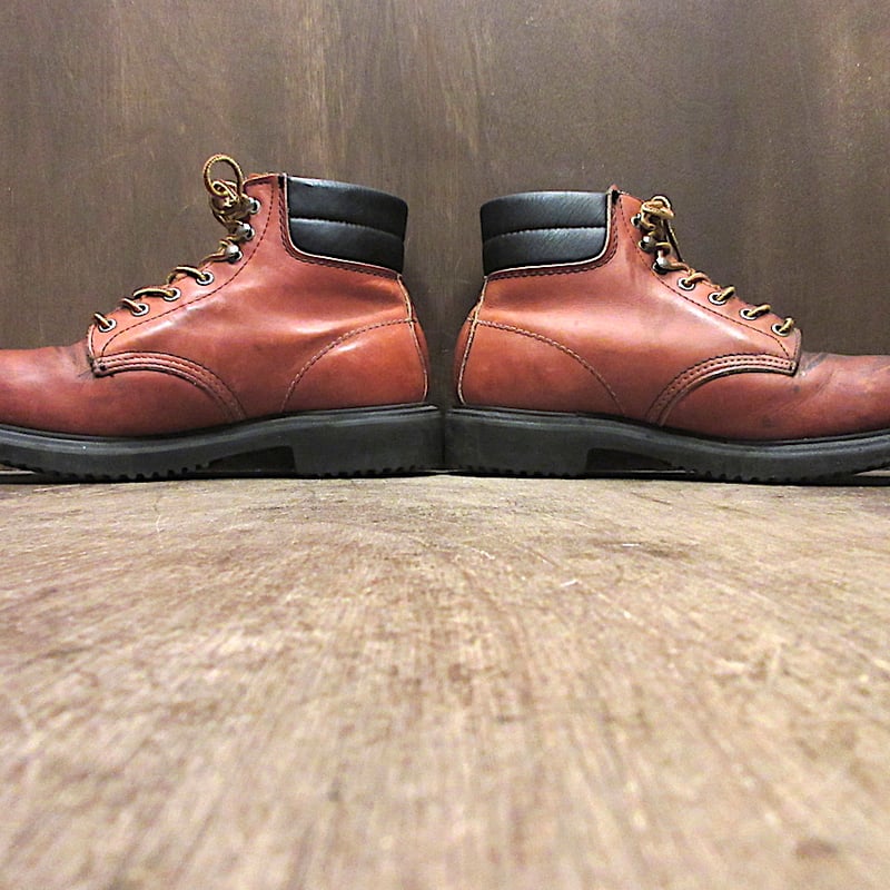ビンテージ80's○RED WINGレザーワークブーツ茶size 8 E○250624j2-m