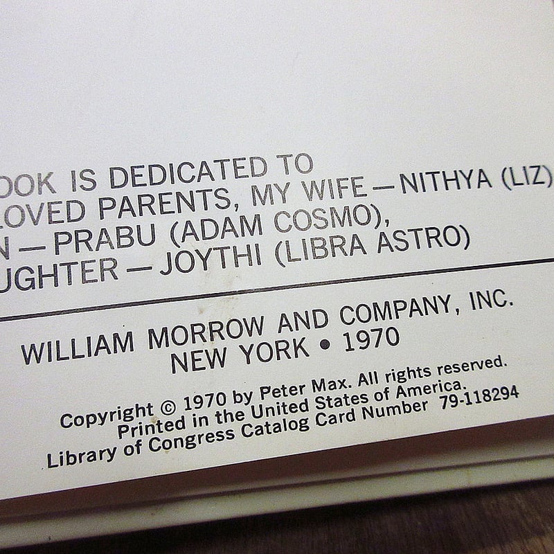 ビンテージ70's○Peter Max「LOVE」絵本○240603i5-otclctピーター