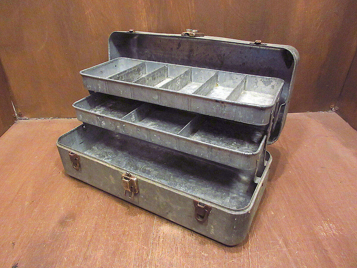 ビンテージ40's50's○My Buddyメタルタックルボックス○220709s3-otde