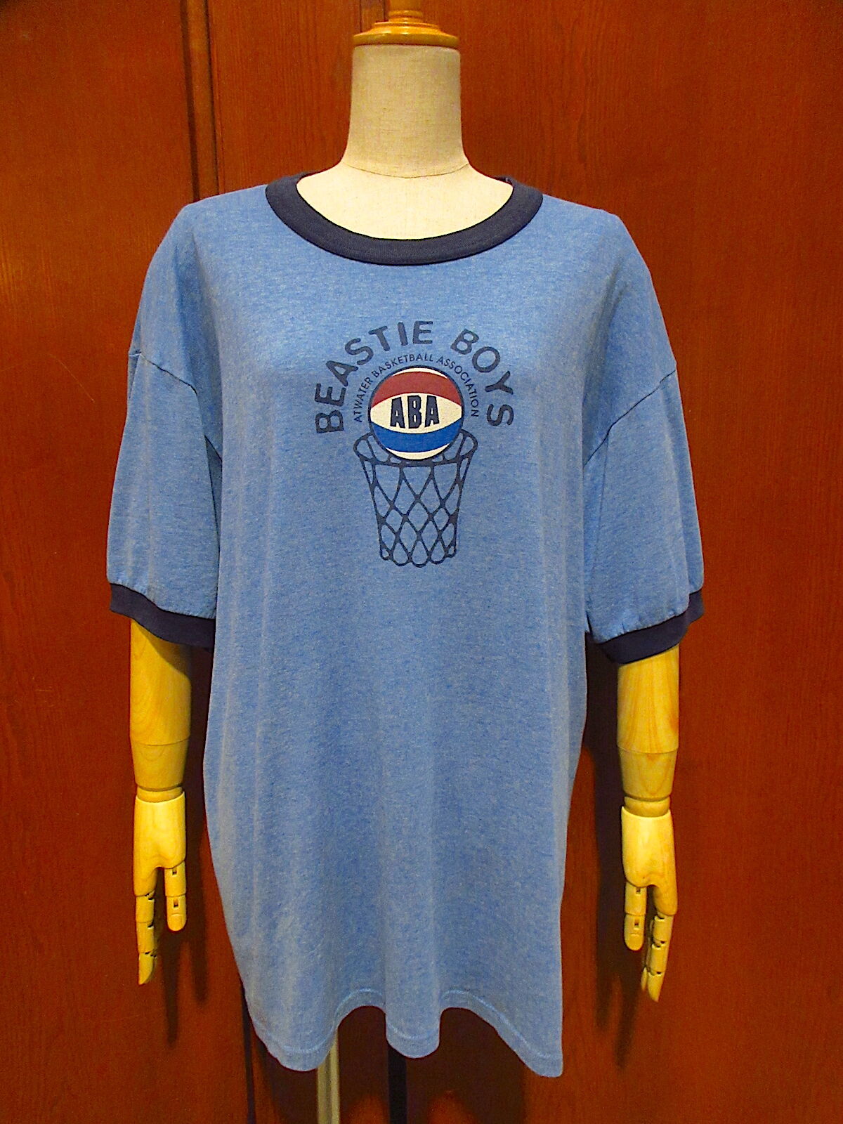 ビンテージ90's●BEASTIE BOYSリンガーTシャツsize XL●220704r5-m-tsh-bn古着ビースティボーイズAtwater  Basketball Association