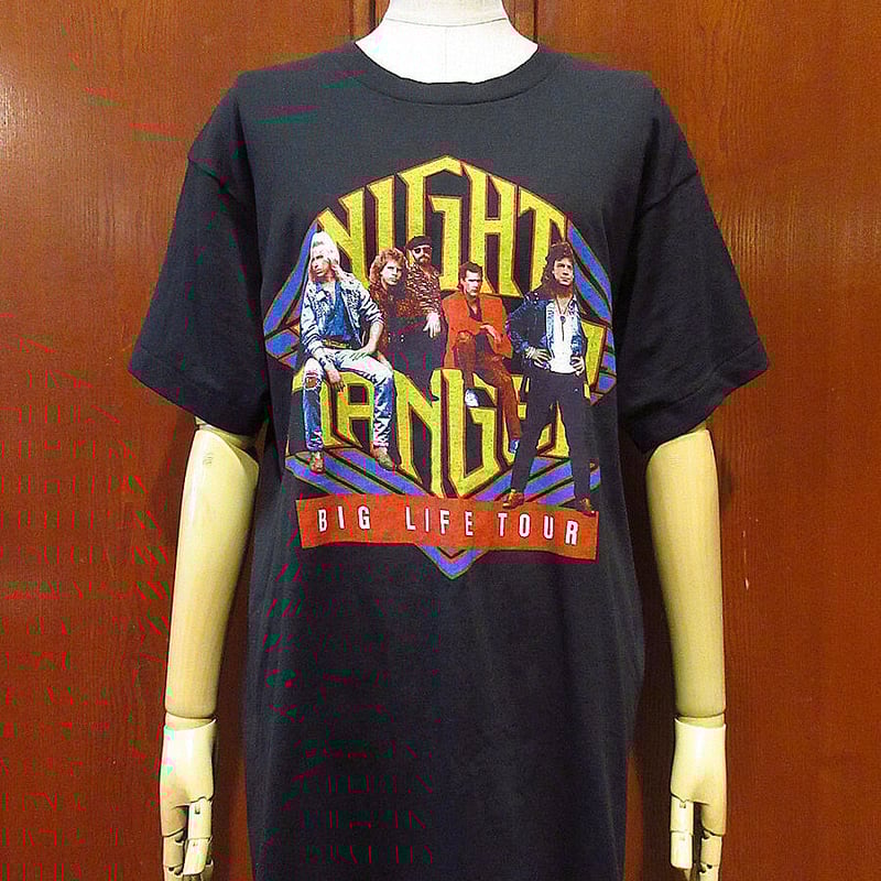 ビンテージ80's○DEADSTOCK NIGHT RANGERワールドツアーTシャツ