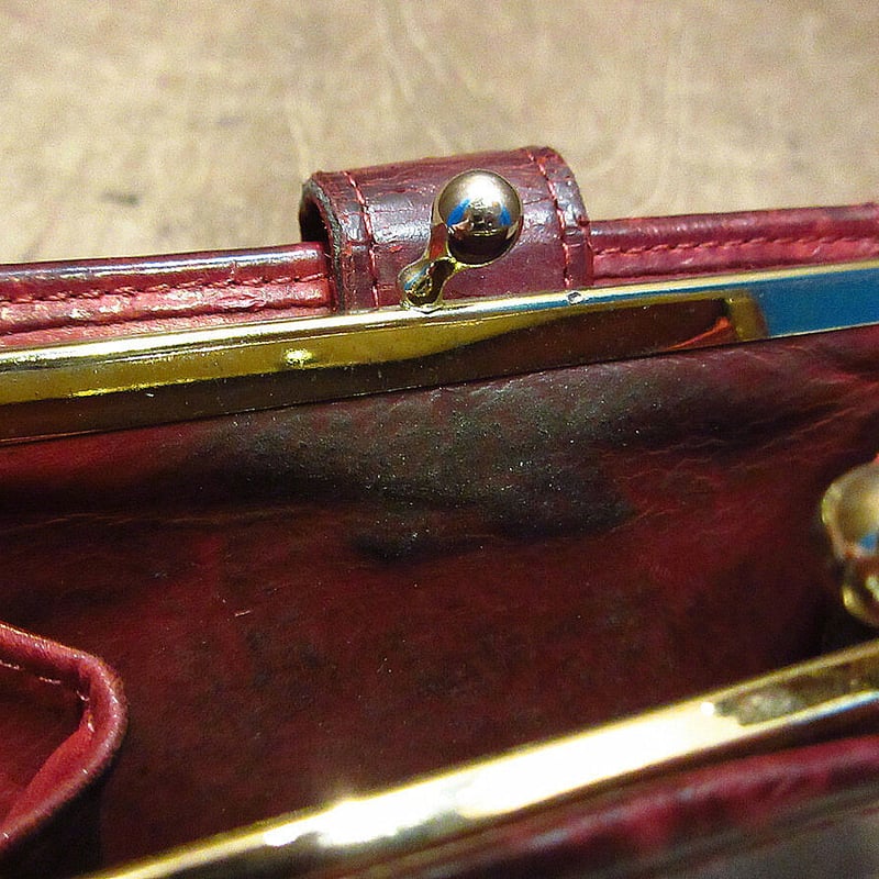 オールドコーチvintage シェリダン 長財布　赤 茶色 ビンテージ○オールドコーチレザー財布○210426n8-wlt COACH