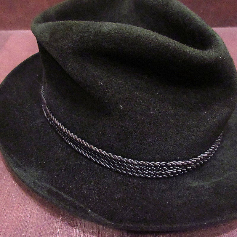 ヴィンテージ COLLINS オーストリア製チロリアンハット グリーン ビンテージ-60's○Collinsチロリアンハット深緑○210930s2-m-ht-flt
