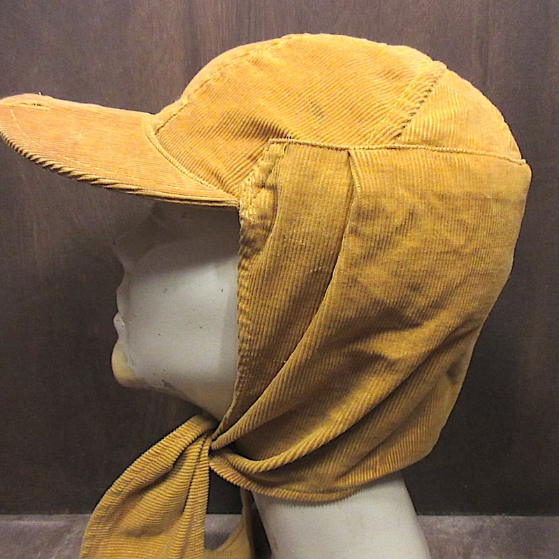 ビンテージ50's○Larson耳当て付きコーデュロイキャップ○260222n5-m