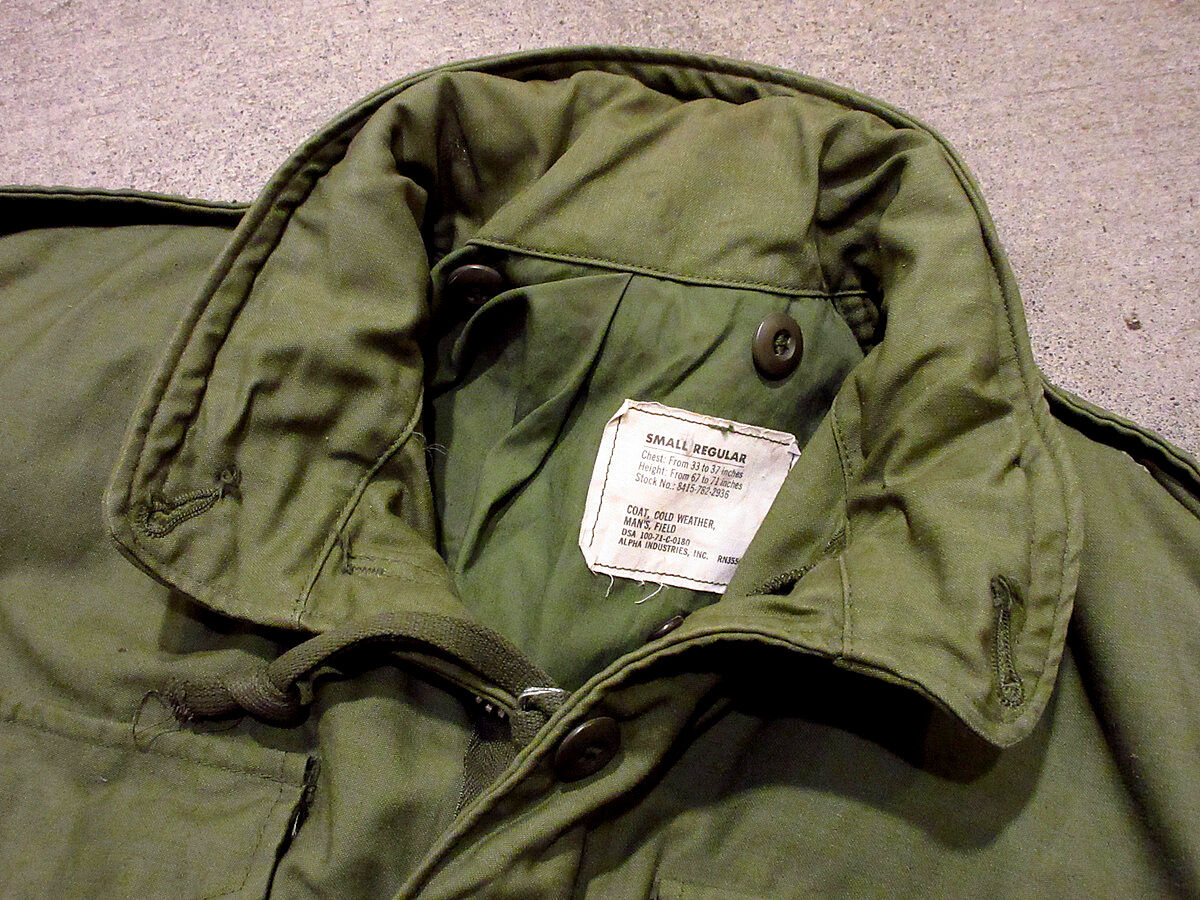 ビンテージ70's○USMC M-65ステンシル入りフィールドジャケット S-R