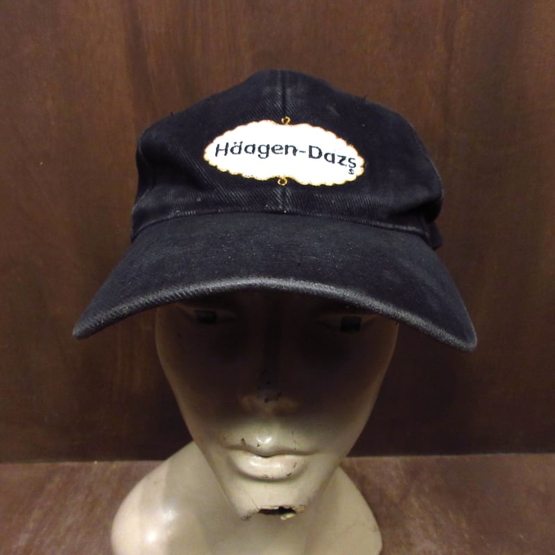【美品】ハーシーズ　スナップバックキャップ　90s〜00sビンテージ　ほぼデッド ビンテージ90's○Haagen Dazs刺繍入りコットンスナップバック