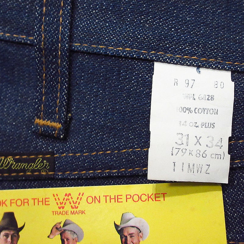 ビンテージ70's○DEADSTOCK Wrangler 11MWZ表記W31 L34○231 ビンテージ70's○DEADSTOCK Wrangler 11MWZ表記W31 L34○231