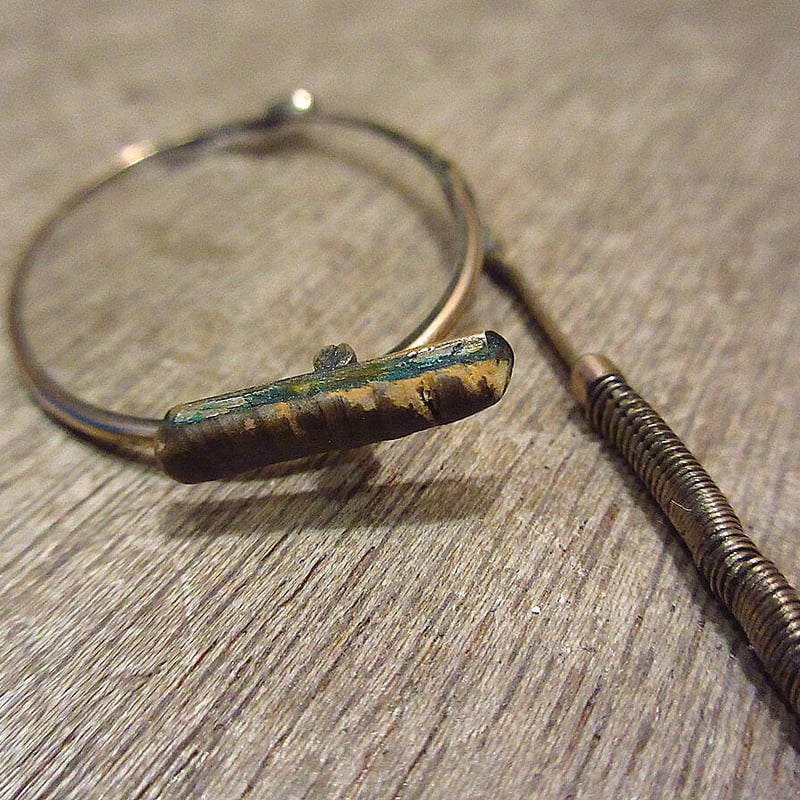 ビンテージ~30's○バースプリング型フィンチ眼鏡○221129i1-eygls