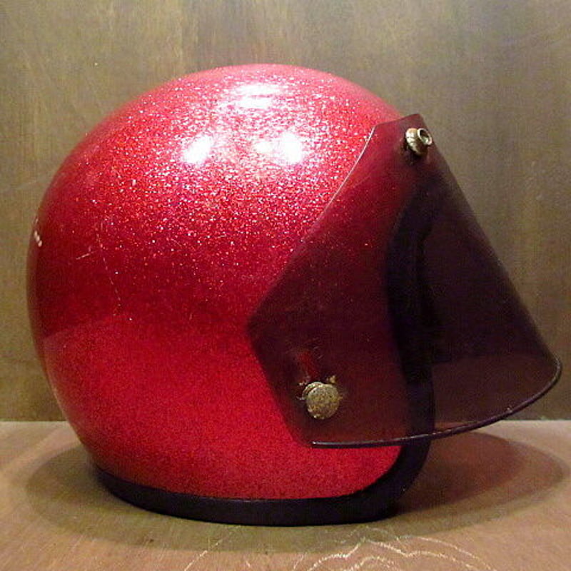 ビンテージ70's○KRW MODEL 2500 ジェットヘルメット メタリックレッド