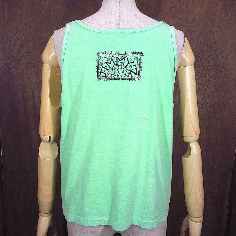 ビンテージ90's○DEADSTOCK JIMMY'Zボーイズコットンタンクトップ黄緑