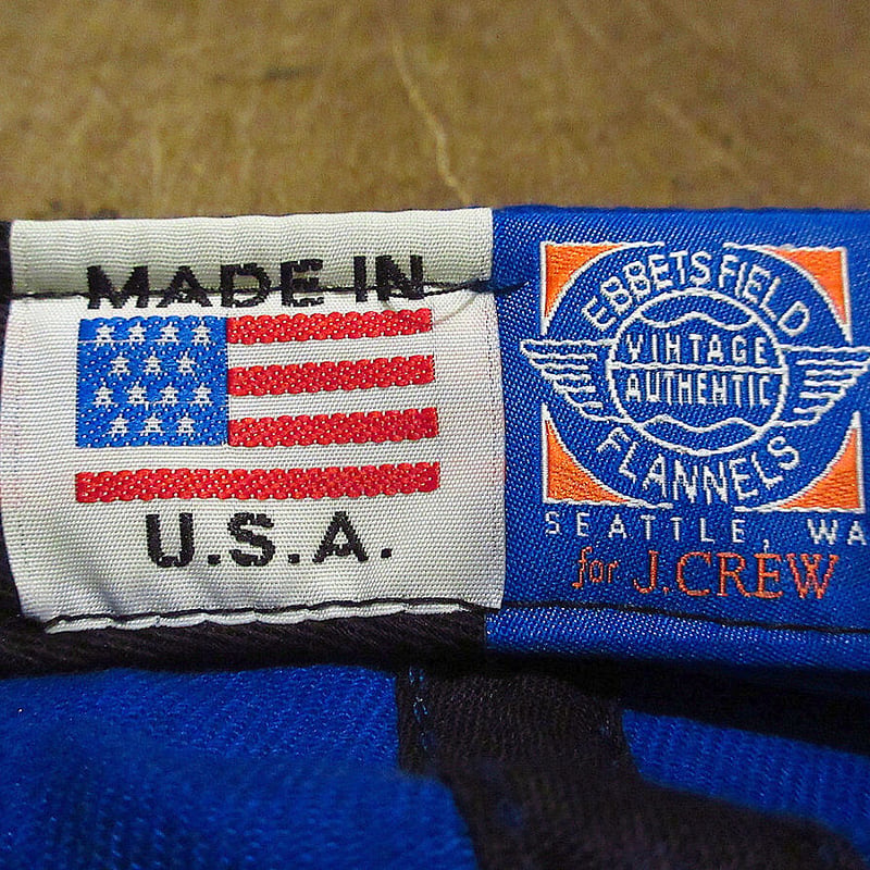 EBBETS FIELD FLANNELS for J.CREW○フェルトワッペン付きベースボ
