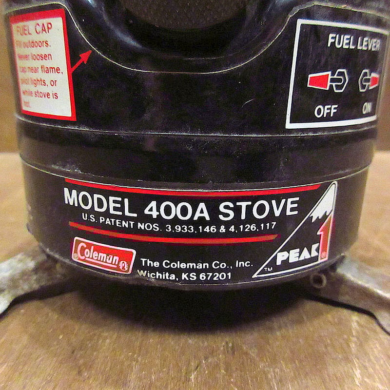 ビンテージ80's○Coleman Peak1 Model 400Aシングルバーナー黒 ビンテージ80's○Coleman Peak1 Model 400Aシングルバーナー黒