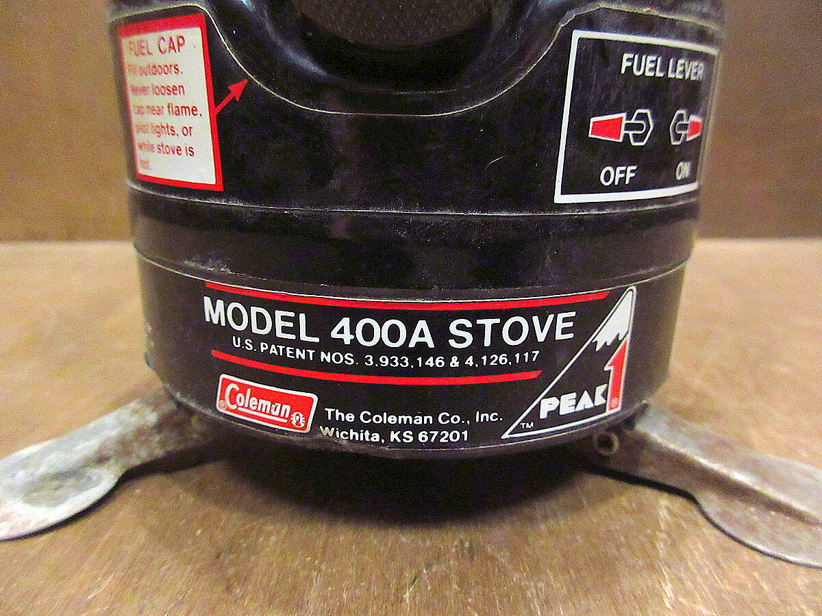 ビンテージ80's○Coleman Peak1 Model 400Aシングルバーナー黒 ビンテージ80's○Coleman Peak1 Model 400Aシングルバーナー黒