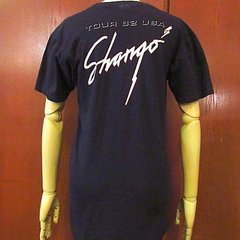 ビンテージ80's○Santana 1982年ツアーTシャツ黒size M○200623s6-...