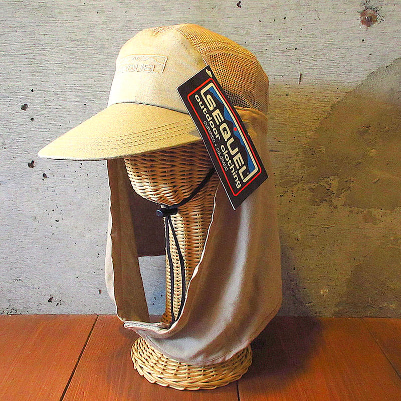 ビンテージ90's○DEADSTOCK SEQUELフィッシングキャップsize M○2406