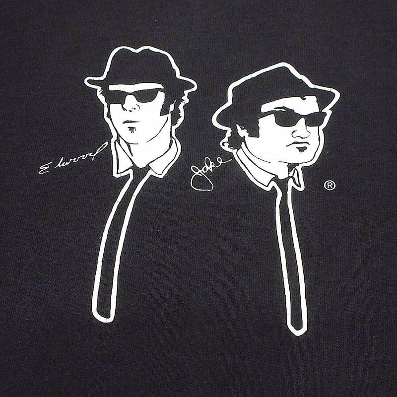 ビンテージ90's○BLUES BROTHERSプリントコットンTシャツ黒size
