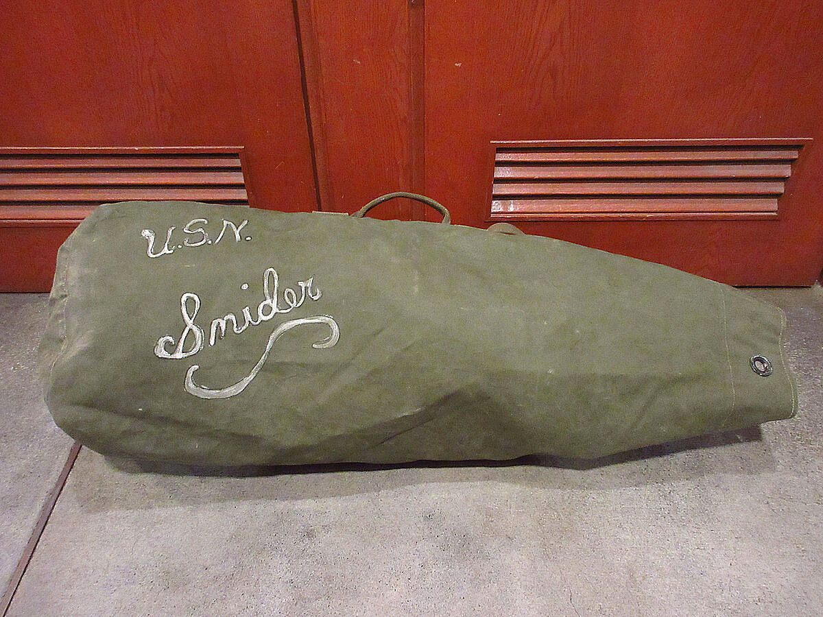 40's〜50's ヴィンテージ ハンドペイント ヘビーダッフルバック スカル