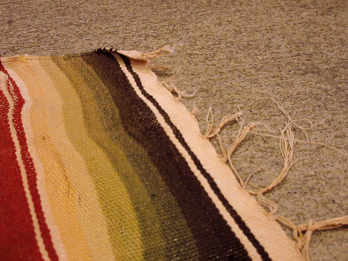 ビンテージ40's50's○メキシカンラグsize約112cm×約59.5cm○220904k