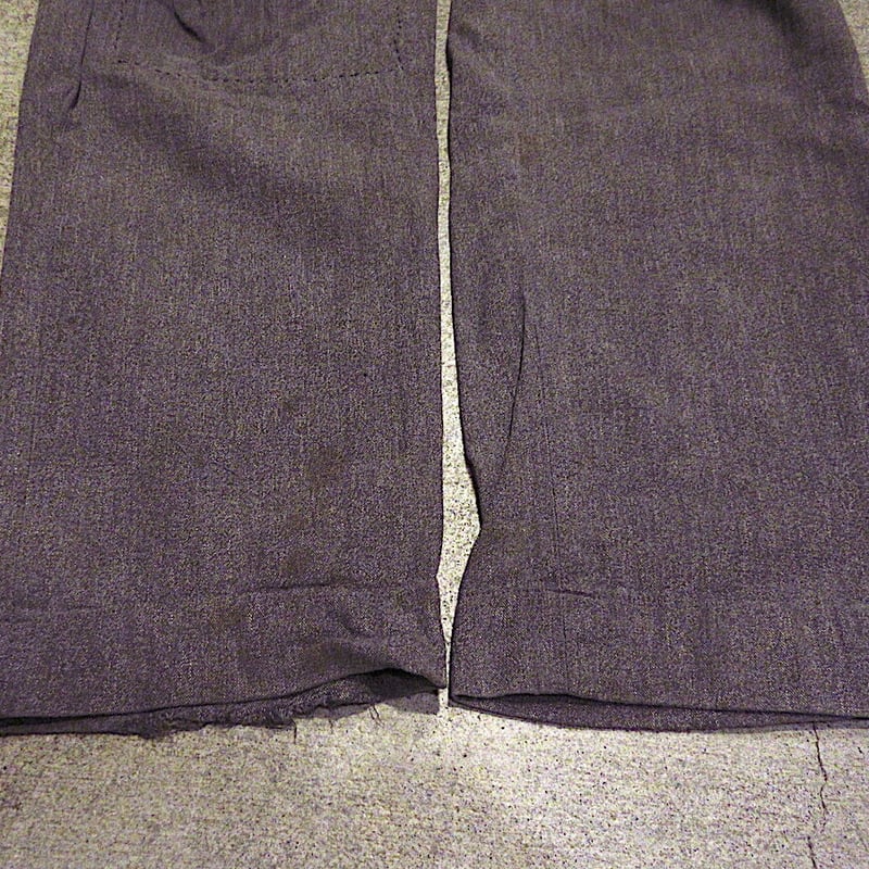 ビンテージ40's○ブラックシャンブレーワークパンツ実寸W80cm