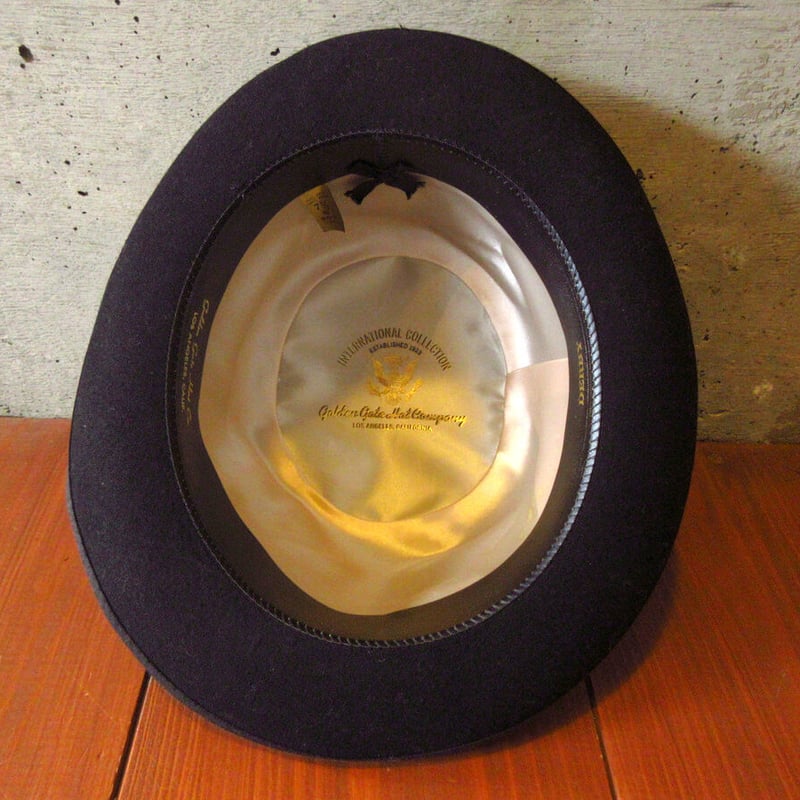 ビンテージ○Golden Gate Hat Campanyボーラーハット黒size 7 1/2...