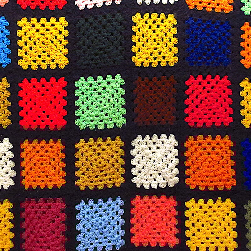 【USA vintage】グラニーブランケット　スクエア　アメリカ　ビンテージ USA vintage】granny blanket グラニーブランケット スクエア