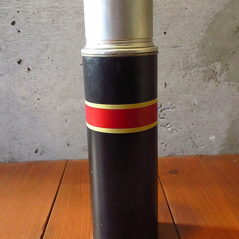 ビンテージ-60's○THERMOSメタルウォーターボトル黒○240310j4-otdeqpア