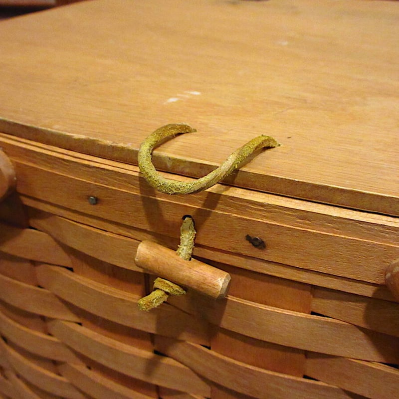 ビンテージ90's○LONGABERGER BASKETSピクニックバスケット○220511i