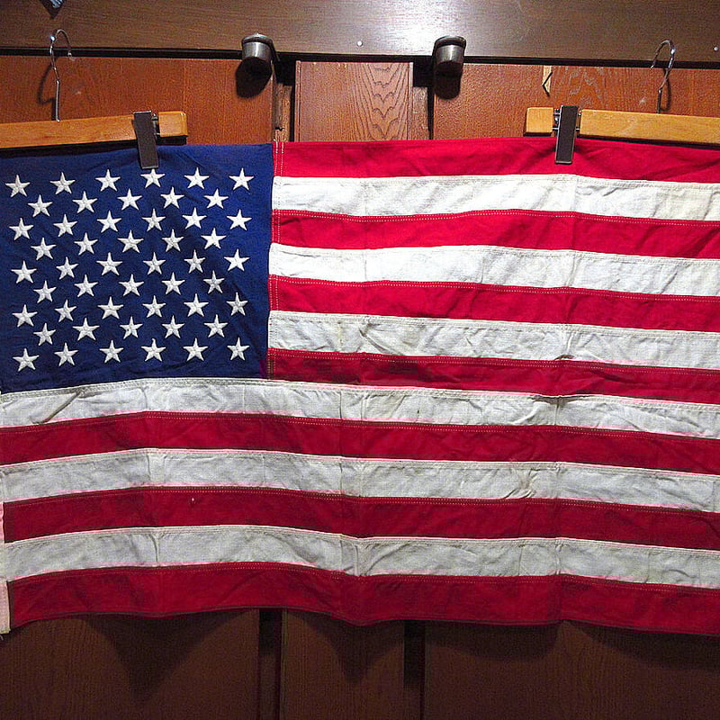 ビンテージ60's70's○50星アメリカ星条旗size 57cm×95.5cm