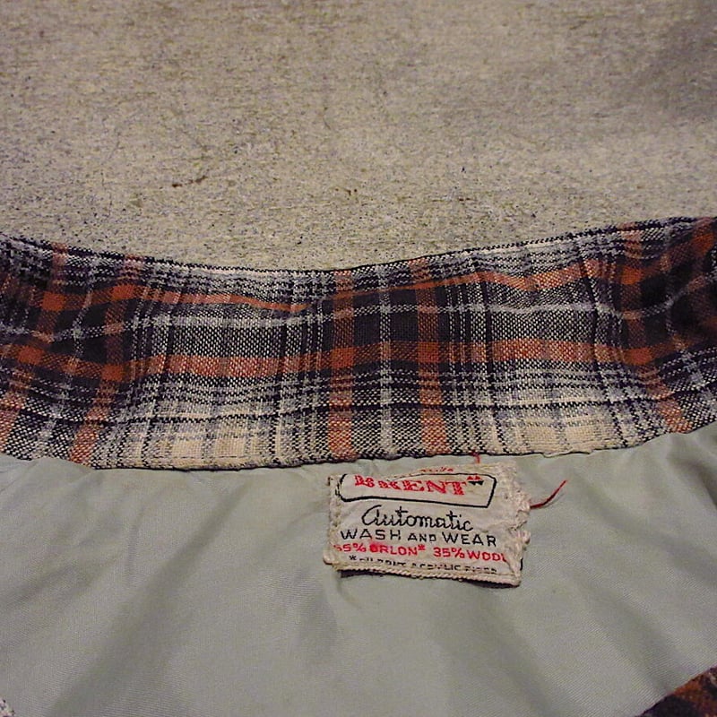 ★最高好配色‼️ビッグサイズ★70s BRENT チェックシャツ YE XL‼️ BRENT 60s チェック柄 ボックスシャツ Mサイズ ウール混シャツ