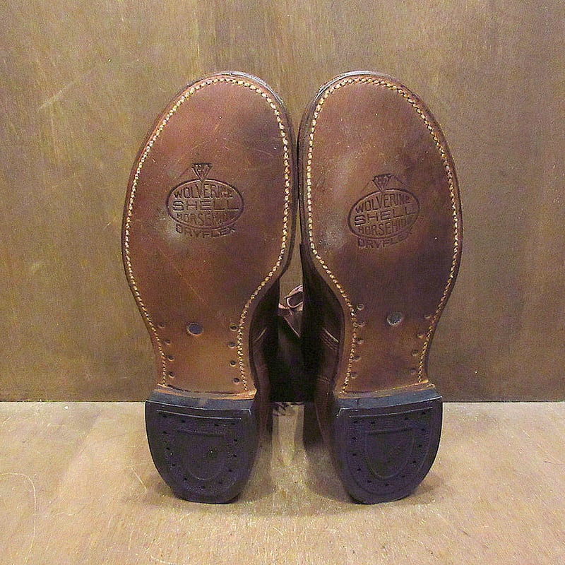 ビンテージ40's○DEADSTOCK箱付きWOLVERINE 1000マイルブーツ茶size