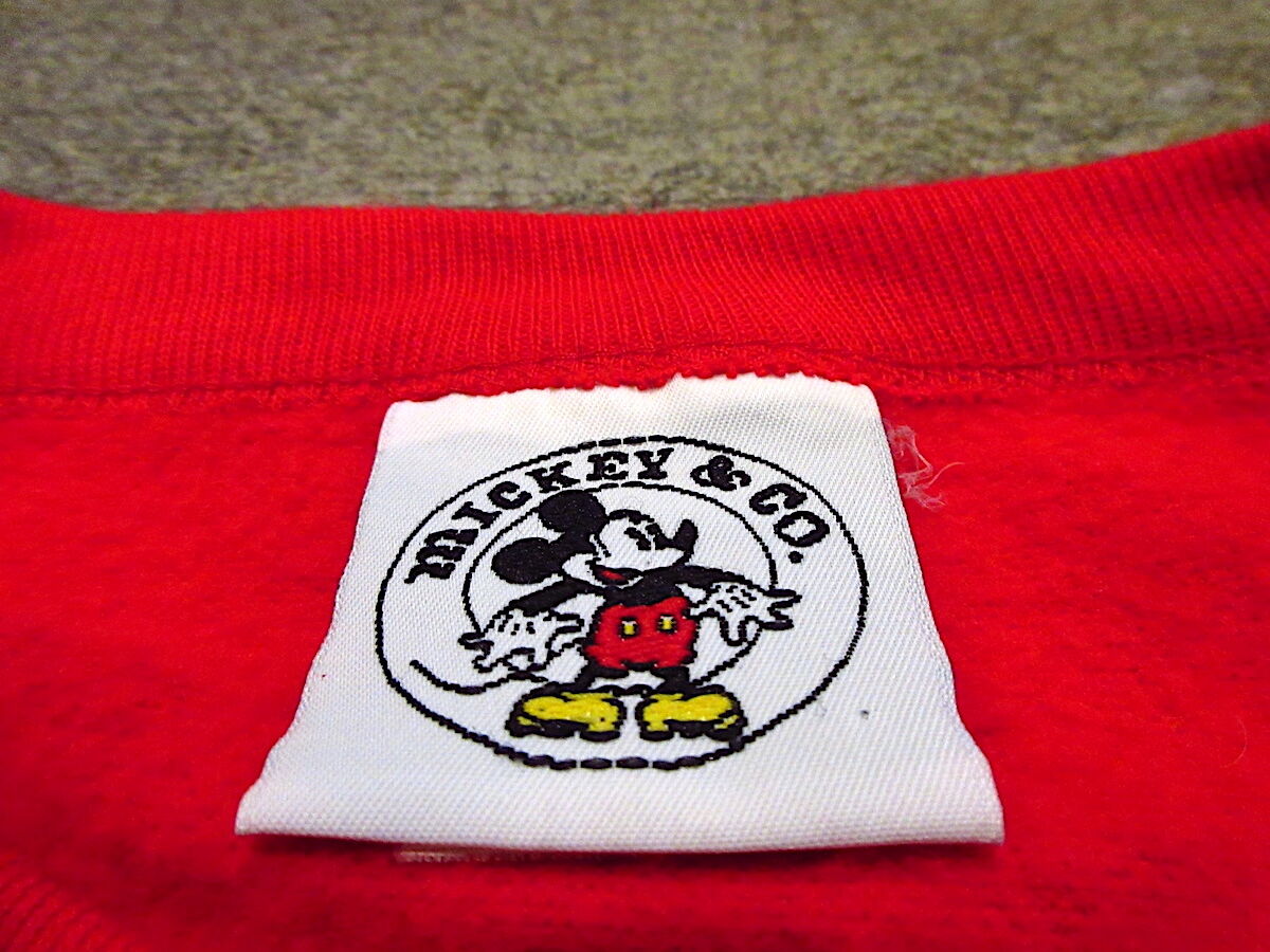 mickey&coミッキー＆ミニー キャップ　レッド　ヴィンテージ　ディズニー mickey&coミッキー＆ミニー キャップ レッド ヴィンテージ