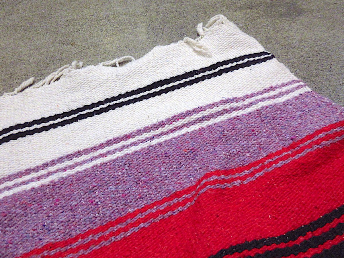 ビンテージ○メキシカンラグ約201cm × 約131cm○240901m1-rug