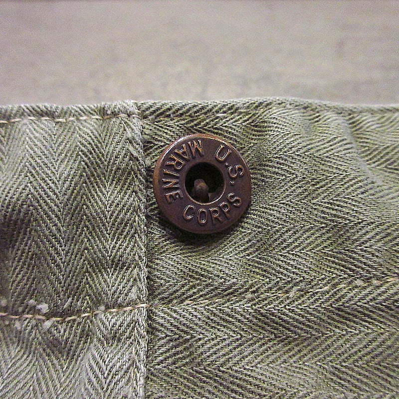 ビンテージ40's○USMC P-44 HBTモンキーパンツ実寸W82cm○220412s1-