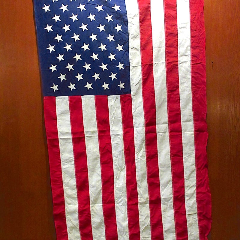 大きめ】70s 星条旗 アメリカンフラッグバナー コットン製