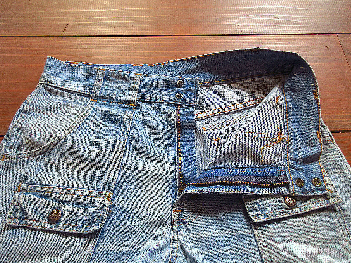 ビンテージ70's○Levi's BIG Eデニムブッシュパンツsize 実寸 ビンテージ70's○Levi's BIG Eデニムブッシュパンツsize 実寸