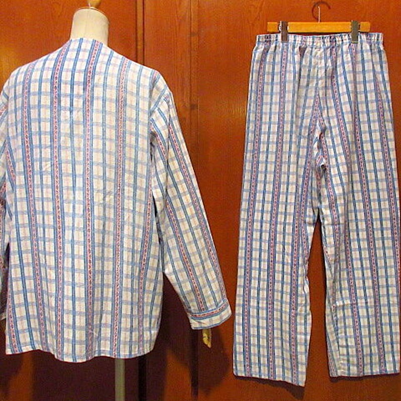 50s〜60s パジャマ/セットアップ ブルックスブラザーズ パジャマ セットアップ ストライプ ブルー