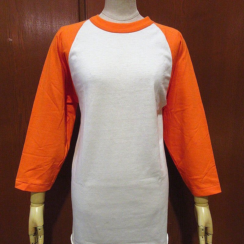 ビンテージ70's○DEADSTOCK RUSSELL金タグツートーンラグランT
