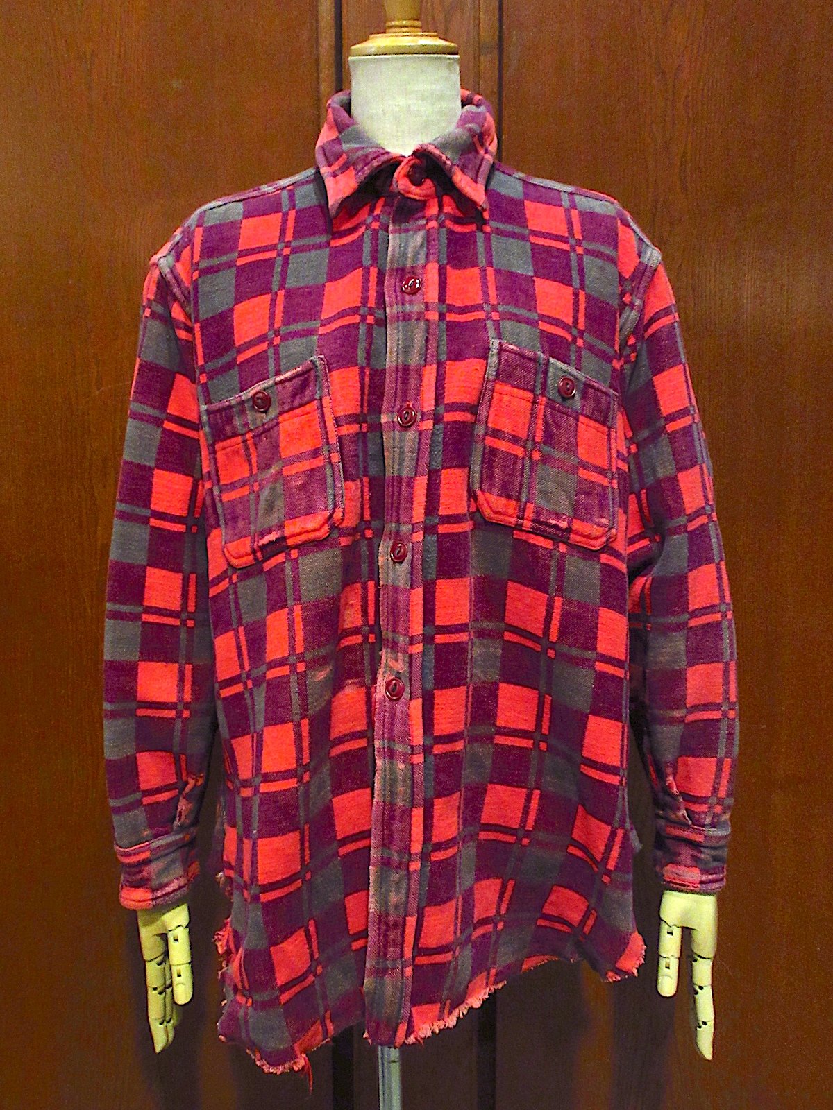 ビンテージ70's○Championコットンチェックヘビーネルシャツsize 16 1