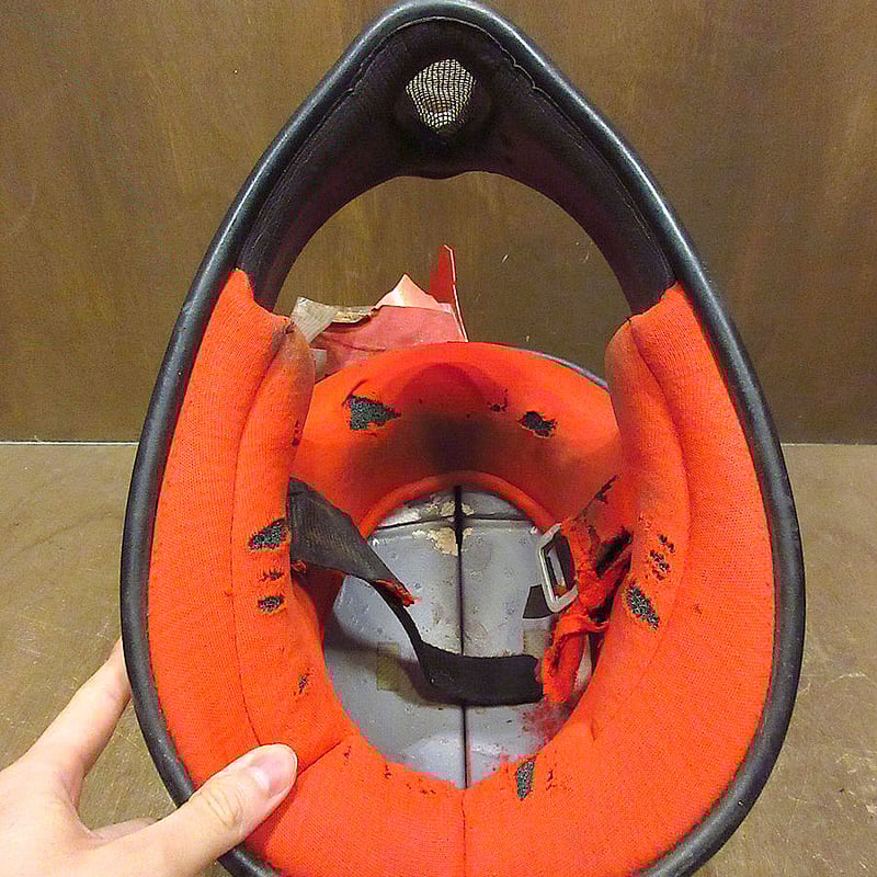 BELL HELMETS MOTO 4 ヘルメット ヴィンテージ　ビンテージ ビンテージ80's○BELL MOTO 4ヘルメット赤×白○240516j5-hlmtバイク雑