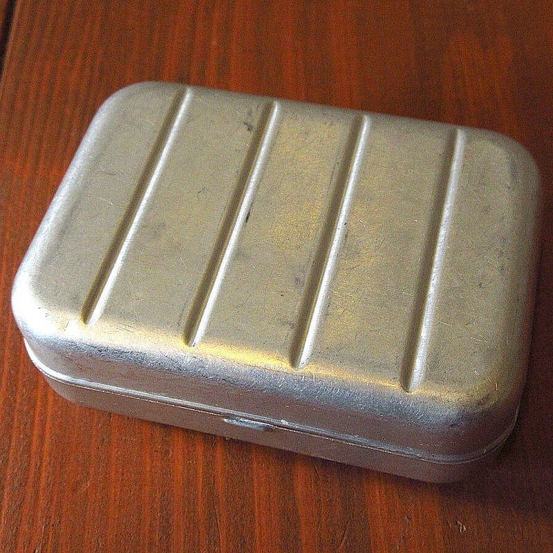 ビンテージ○SOAPアルミケース○230701k3-otclct石鹸ケース雑貨小物