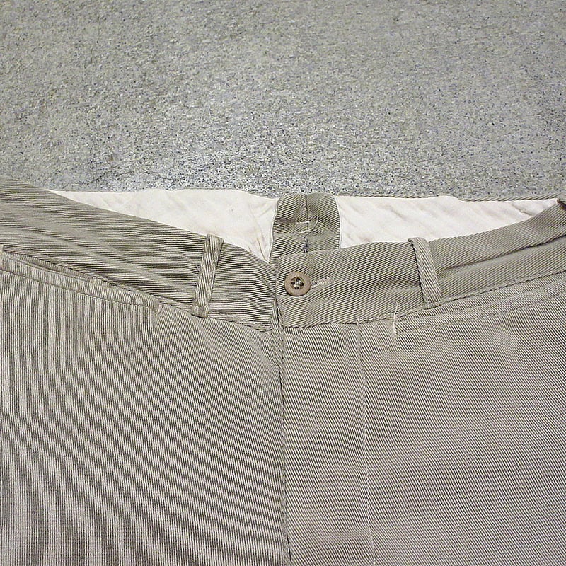 france vintage pants リネンジョッパーズアンティーク貝ボタン ビンテージ30's40's○ボタンフライウールジョッパーズパンツ